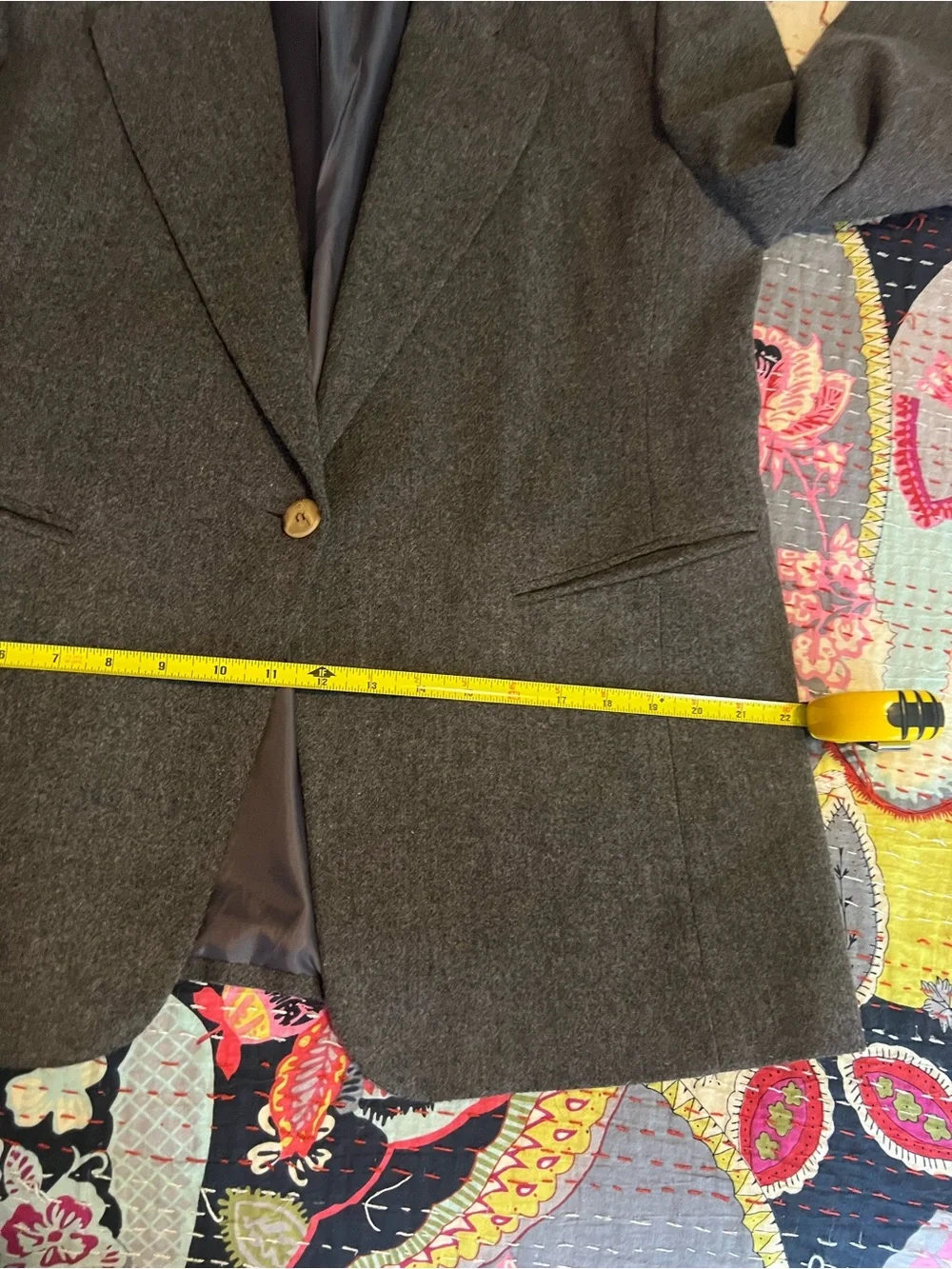 🖤 Vintage 90s Power Blazer Oversized Wool Shoulders Size 14/16 Office Siren